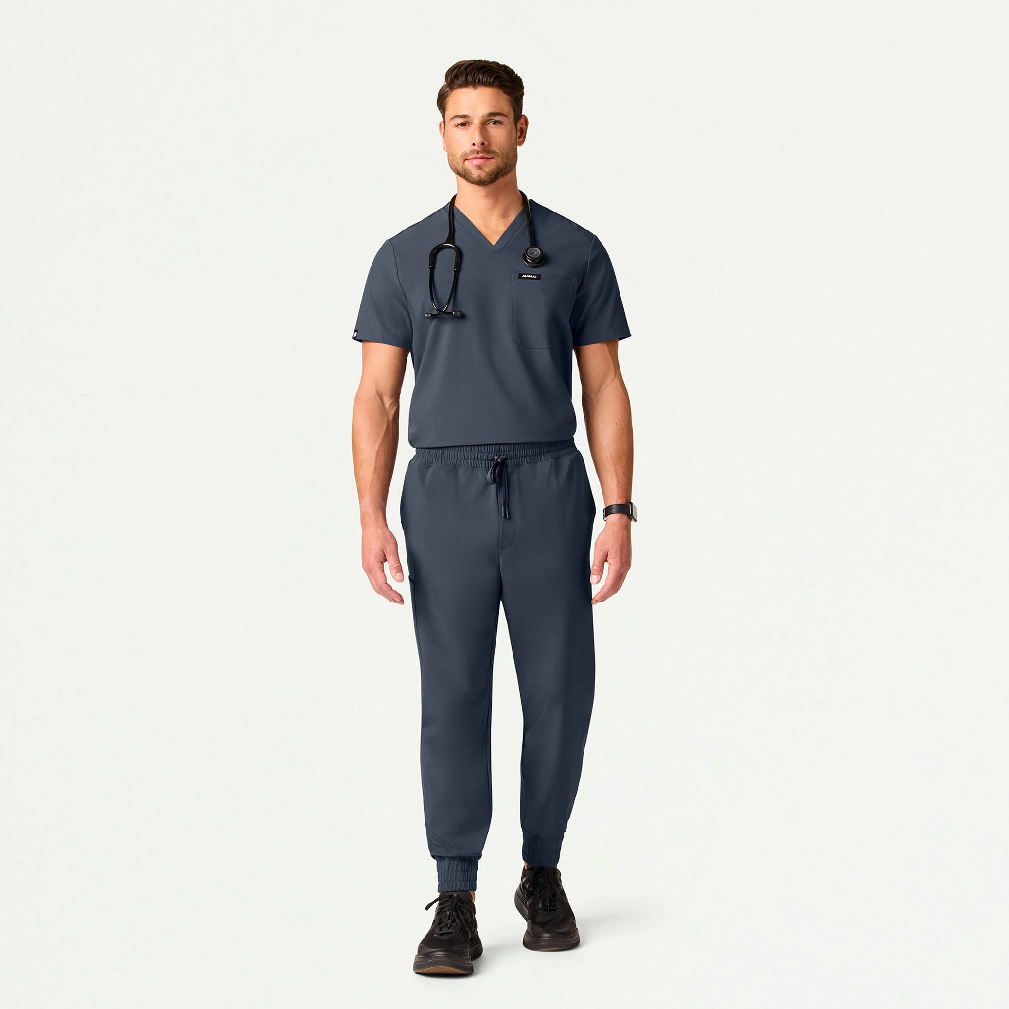 The Atmos Essential Scrub Set - Carbon Gray