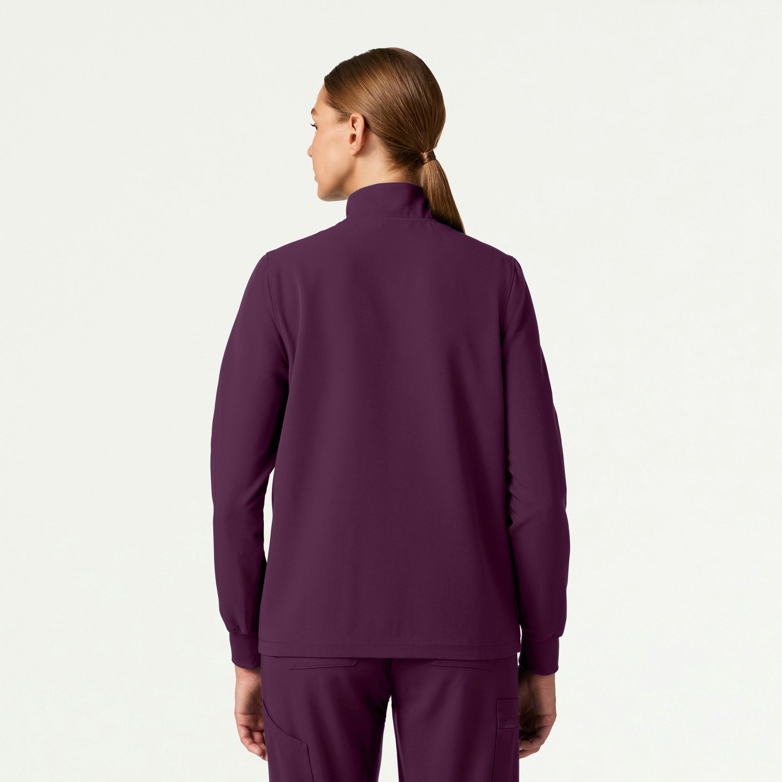 Ceri Essential 6-Pocket Scrub Jacket - Dark Amethyst - WOMEN'S JACKETS - Jaanuu