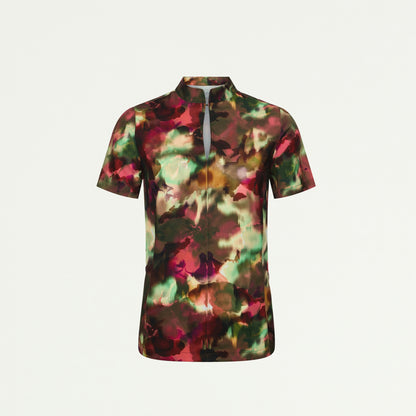 Aria Fit & Flare Mock-Neck Scrub Top - Floral Haze - WOMEN'S TOPS - Jaanuu