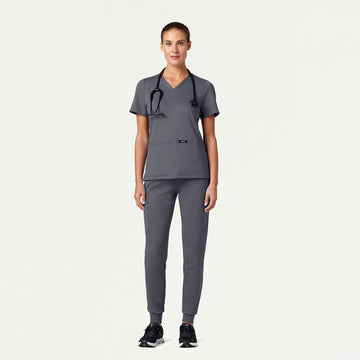 Cesi Slim ULTRAsoft Scrub Top - Black