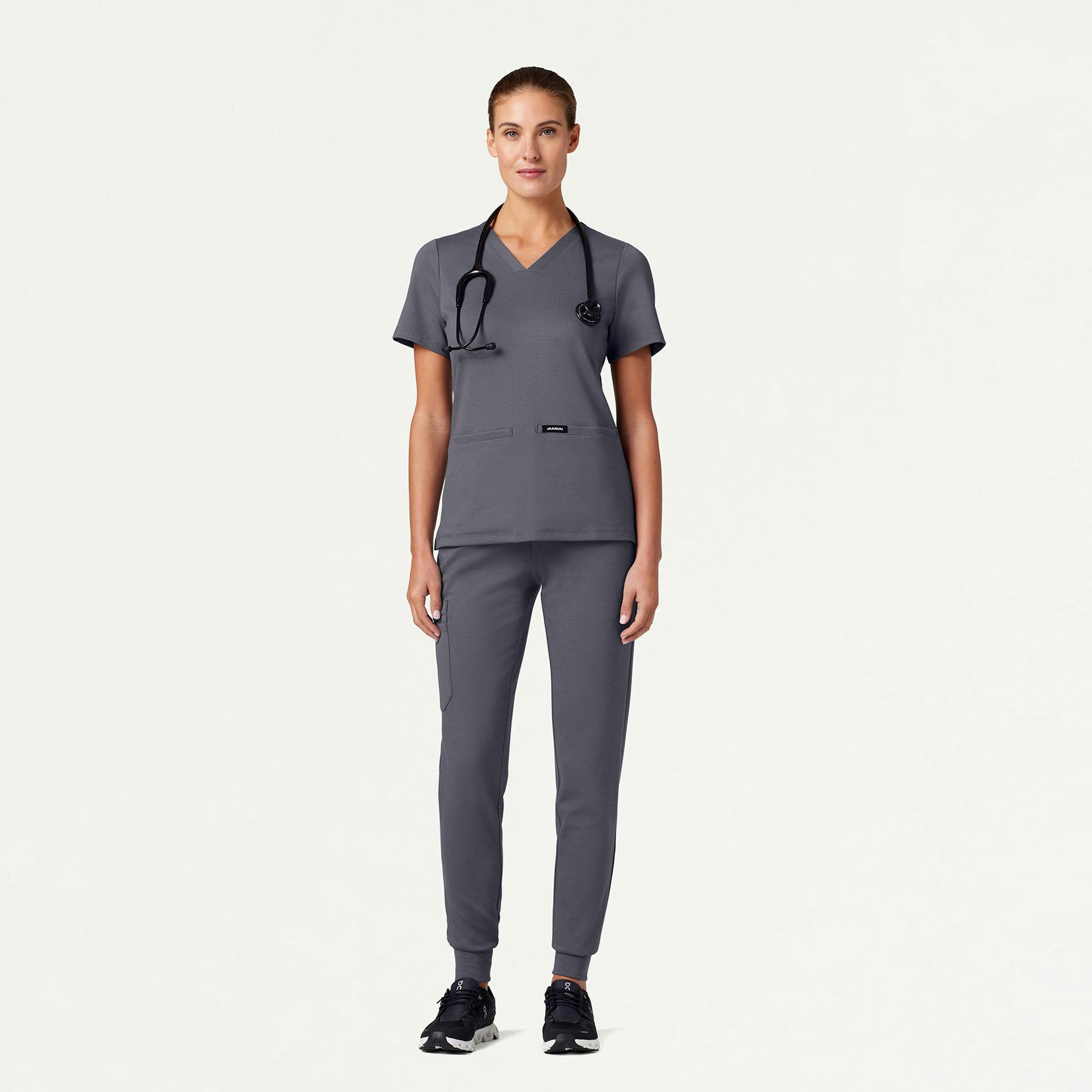 The Newland Essential Scrub Set - Heather Gray