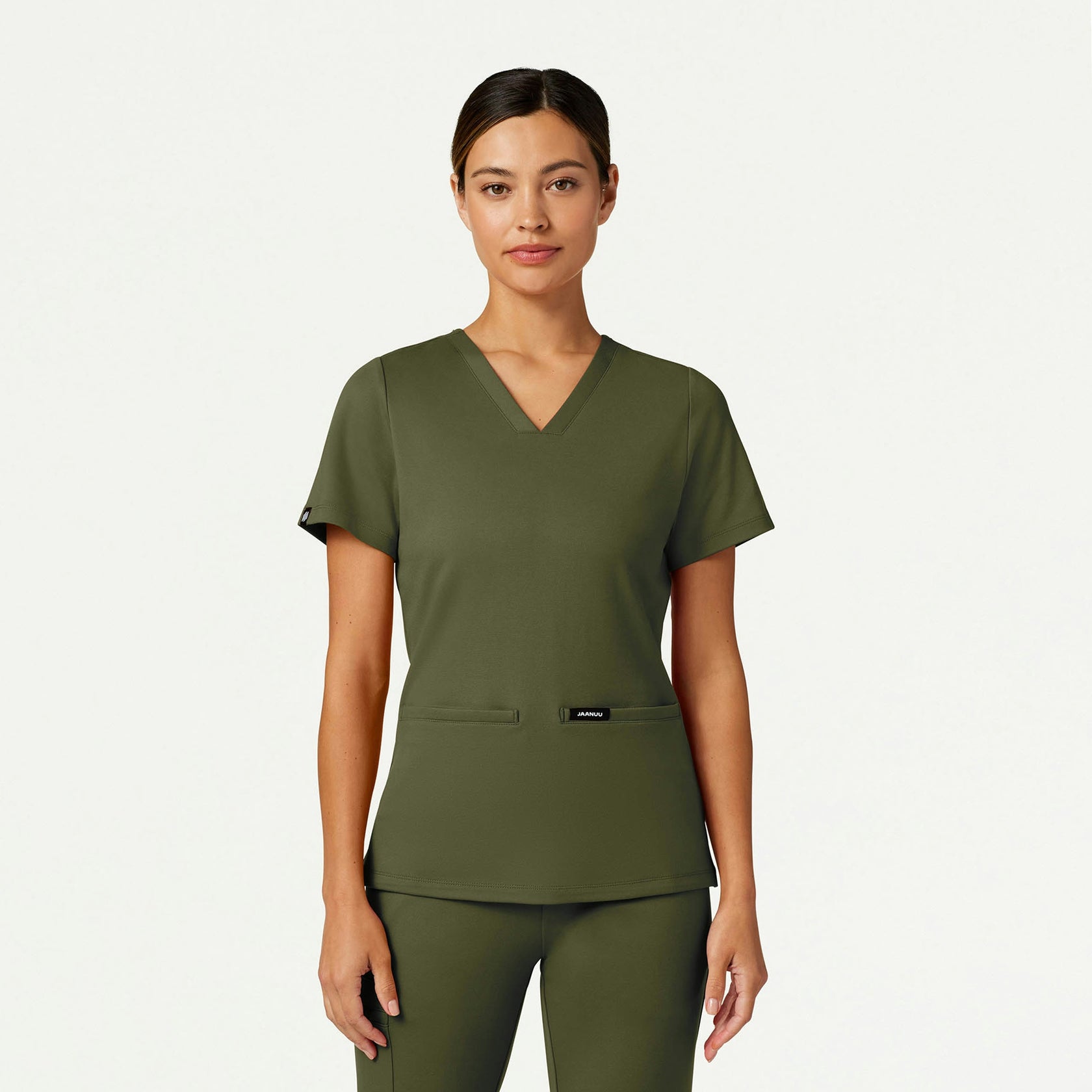 Cesi Slim ULTRAsoft Scrub Top - Olive - WOMEN'S TOPS - Jaanuu