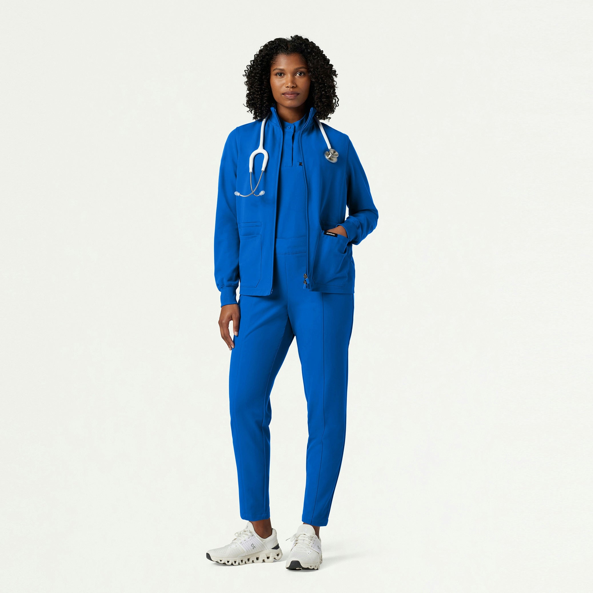 The Morgan Jacket Scrub Set - Royal Blue