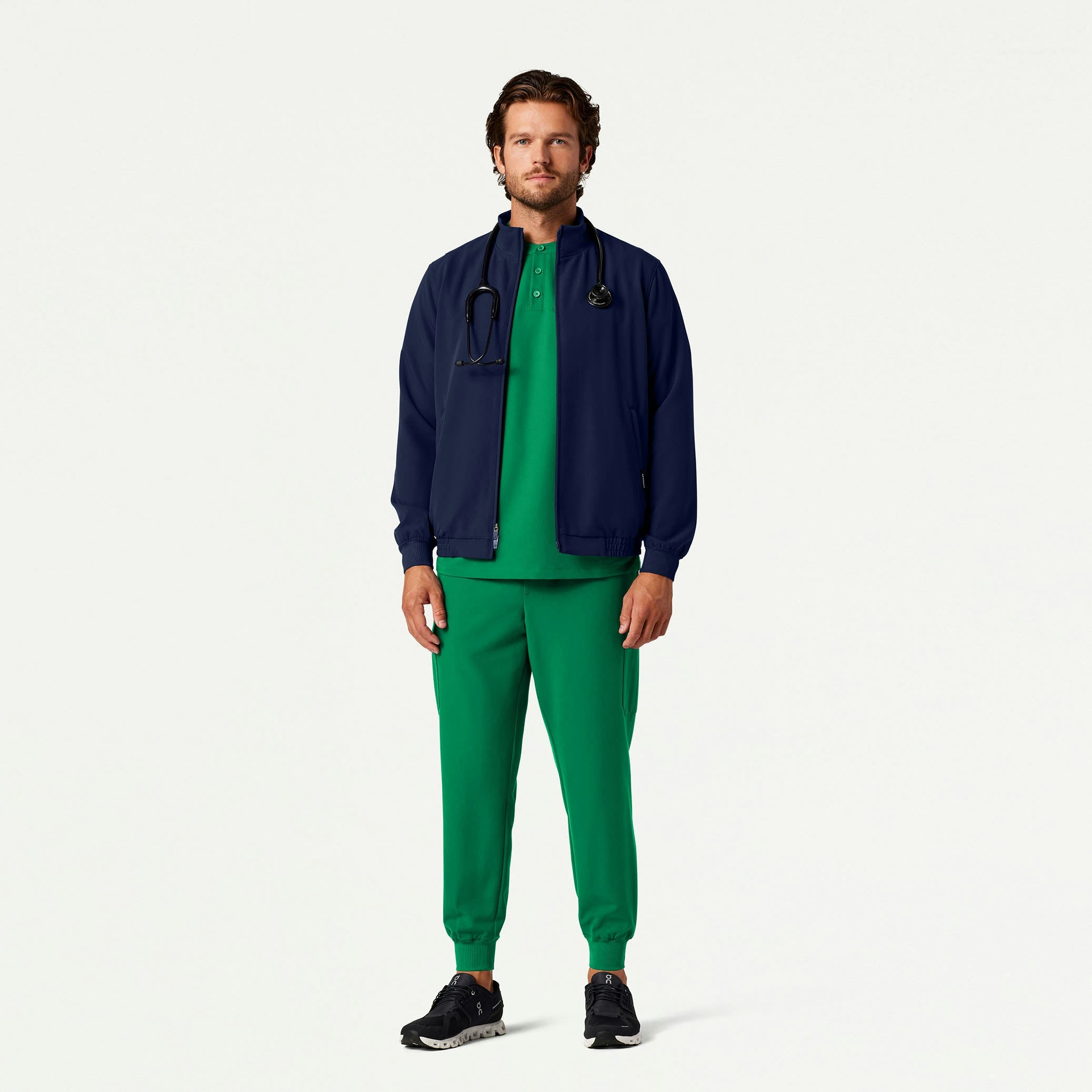 The Wilhelm Jacket Scrub Set - Emerald Green