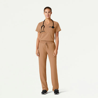 Xenos Essential Knit-Waist Scrub Pant - Trench - WOMEN'S PANTS - Jaanuu