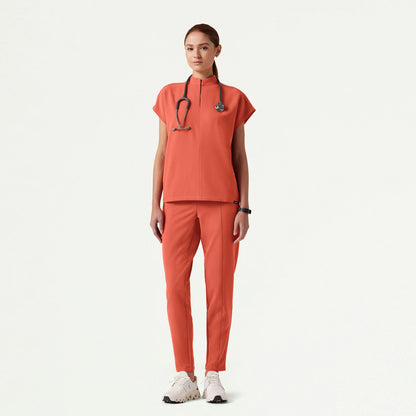 Lio Tapered 5-Pocket Scrub Pant - Terra - WOMEN'S PANTS - Jaanuu