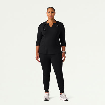 Abi 10-Pocket Skinny ULTRAsoft Scrub Jogger - Black - WOMEN'S PANTS - Jaanuu