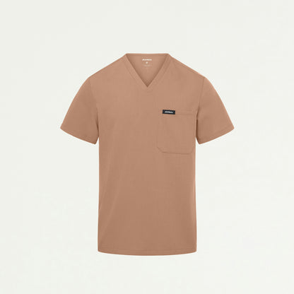 Holmes Everyday 1-Pocket Scrub Top - Clay - MEN'S TOPS - Jaanuu