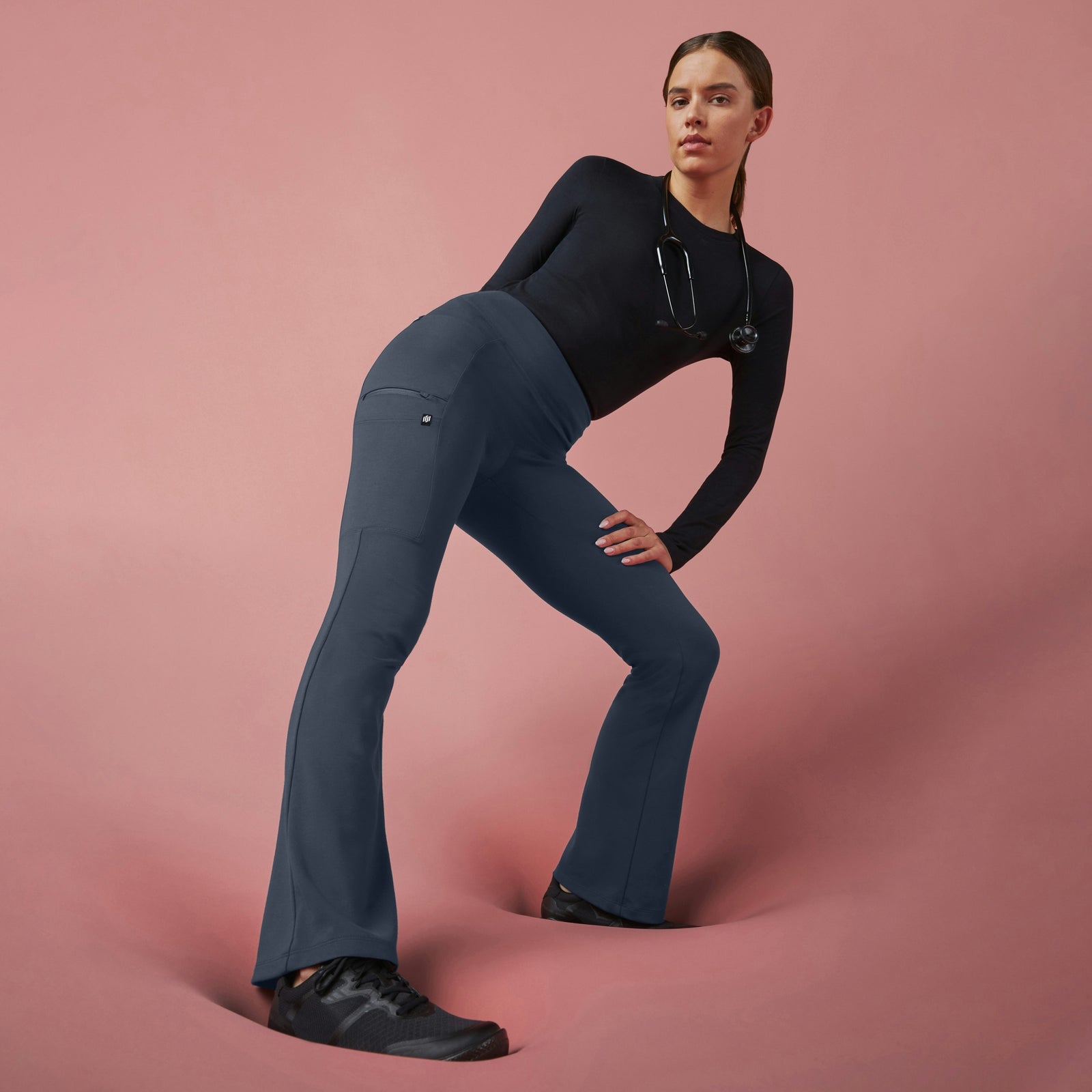 Perri ULTRAsoft Yoga Scrub Pant - Midnight Navy