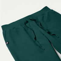 Xenos Essential Knit-Waist Scrub Pant - Midnight Green