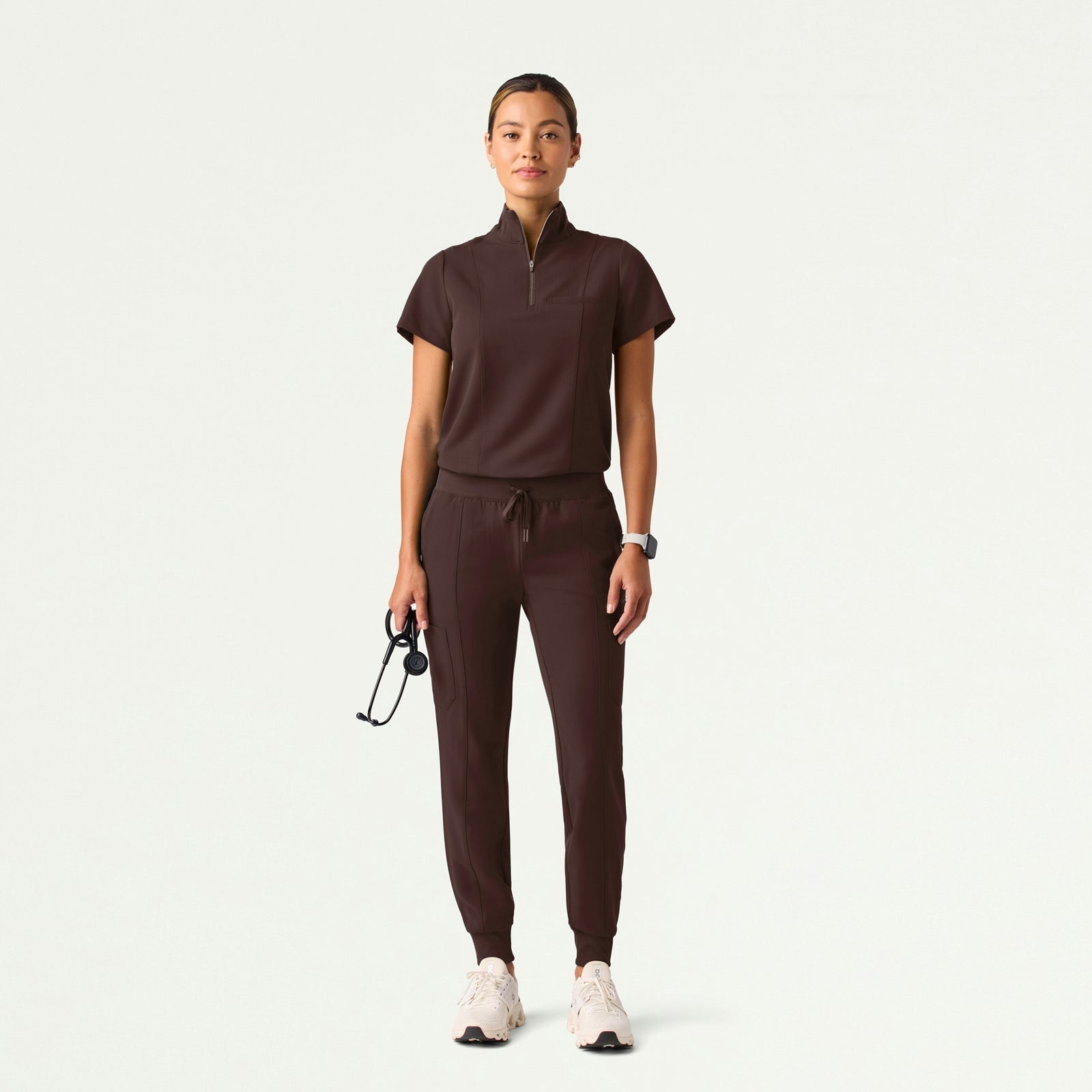 Liv Skinny 8-Pocket Scrub Jogger - Espresso
