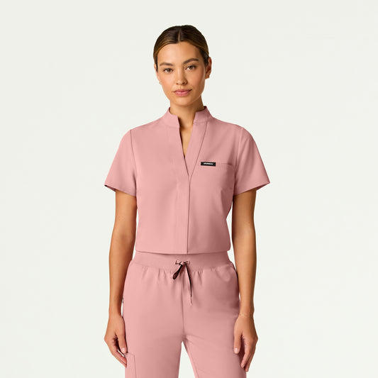 Serin Slim 1-Pocket Scrub Top - Mauve - WOMEN'S TOPS - Jaanuu