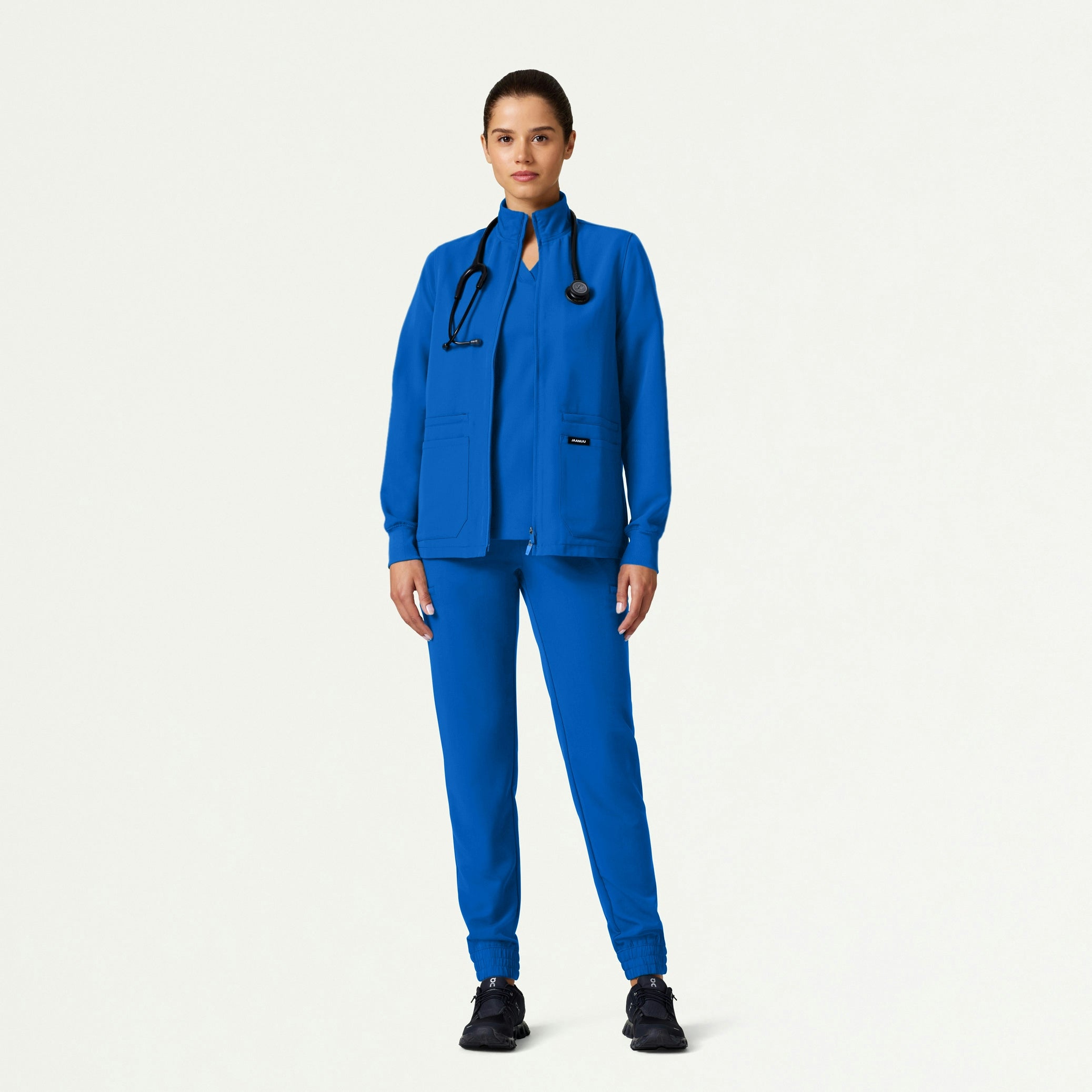 The Verda Jacket Scrub Set - Royal Blue