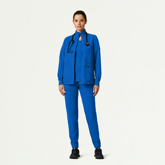 The Verda Jacket Scrub Set - Royal Blue
