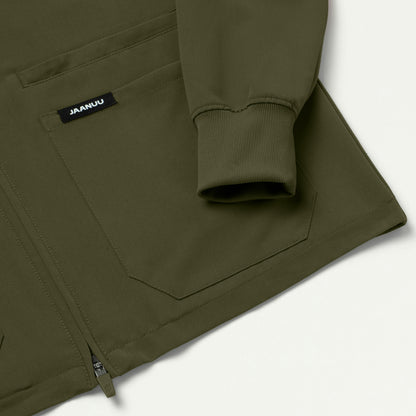 Ceri Essential 6-Pocket Scrub Jacket - Olive - WOMEN'S JACKETS - Jaanuu