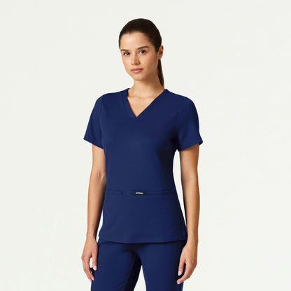 Cesi Slim ULTRAsoft Scrub Top - Navy Blue - WOMEN'S TOPS - Jaanuu