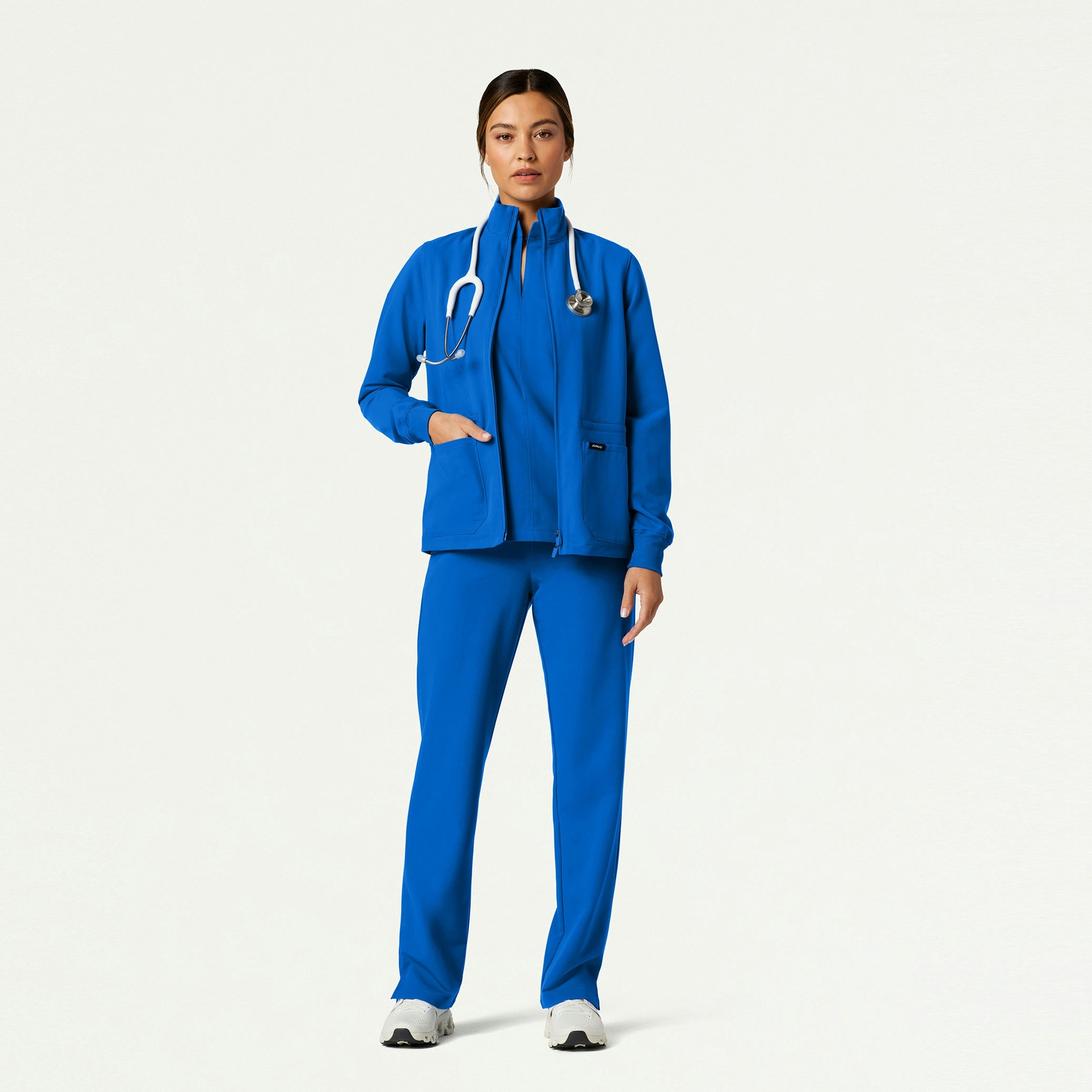 The Phoebe Jacket Scrub Set - Royal Blue