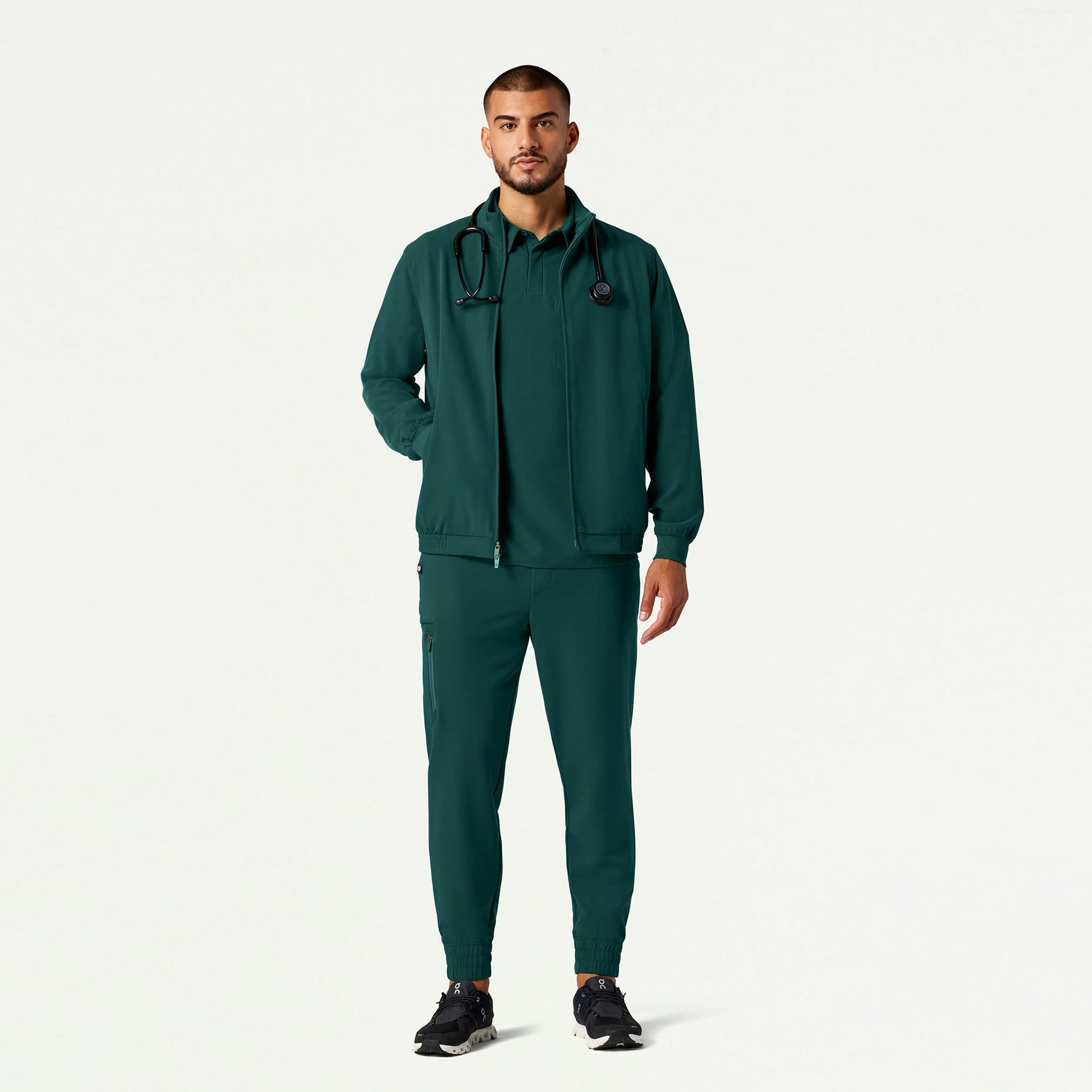 The Bentham Jacket Scrub Set - Midnight Green