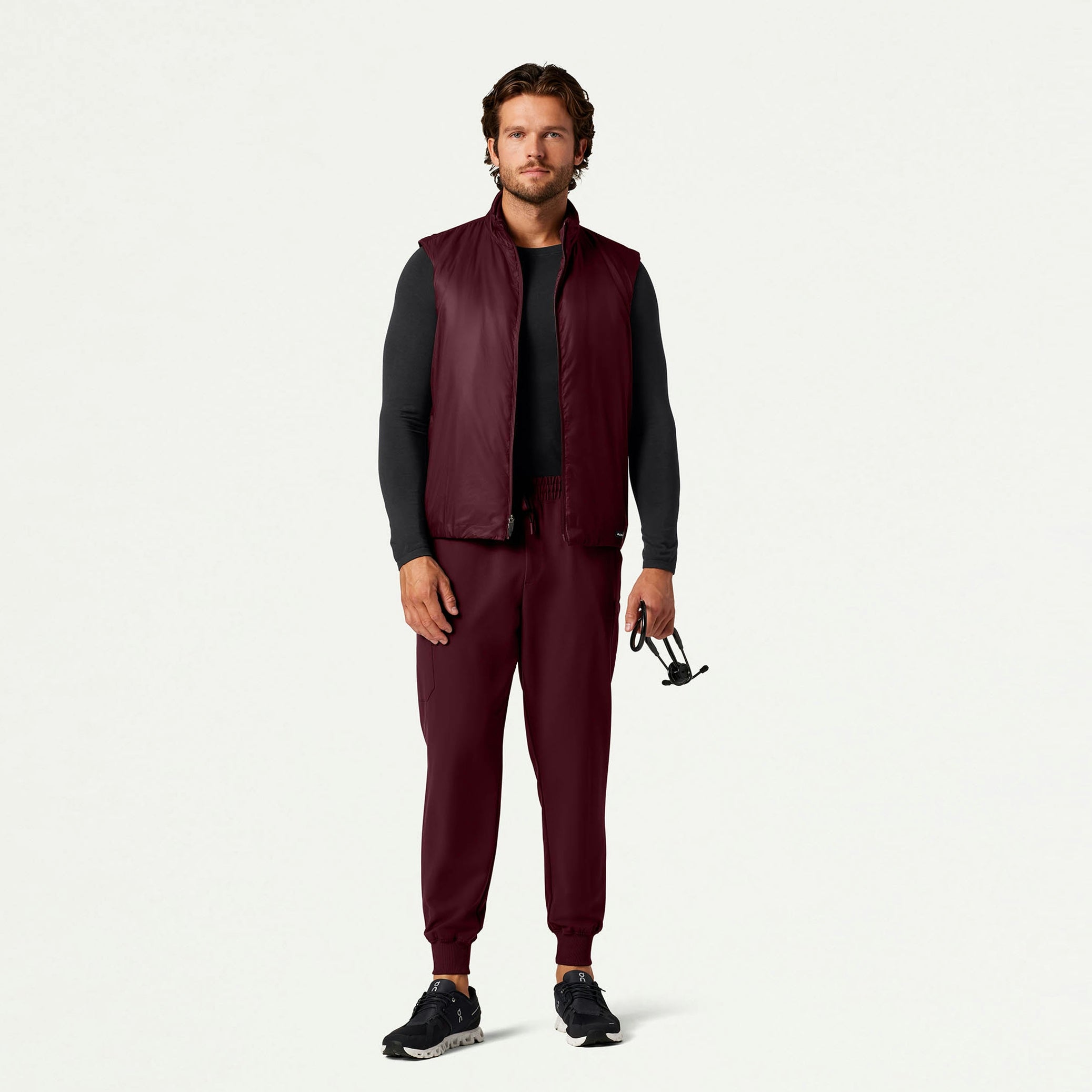 The Geiger Dual-Layer Scrub Set - Burgundy