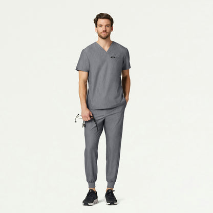 Osmo 8-Pocket Scrub Jogger - Heather Gray - MEN'S PANTS - Jaanuu