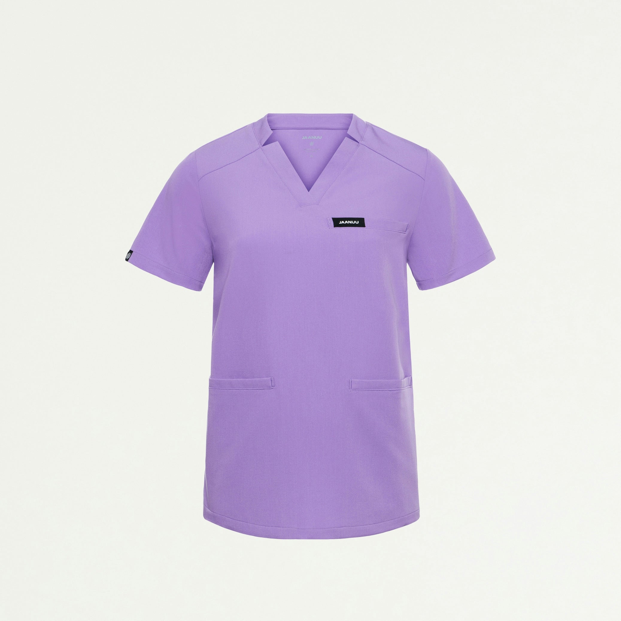 Helia Notched V-Neck Scrub Top - Lilac - WOMEN'S TOPS - Jaanuu