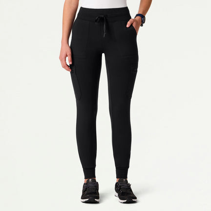 Kait 10-Pocket Skinny ULTRAsoft Scrub Jogger - Black - WOMEN'S PANTS - Jaanuu