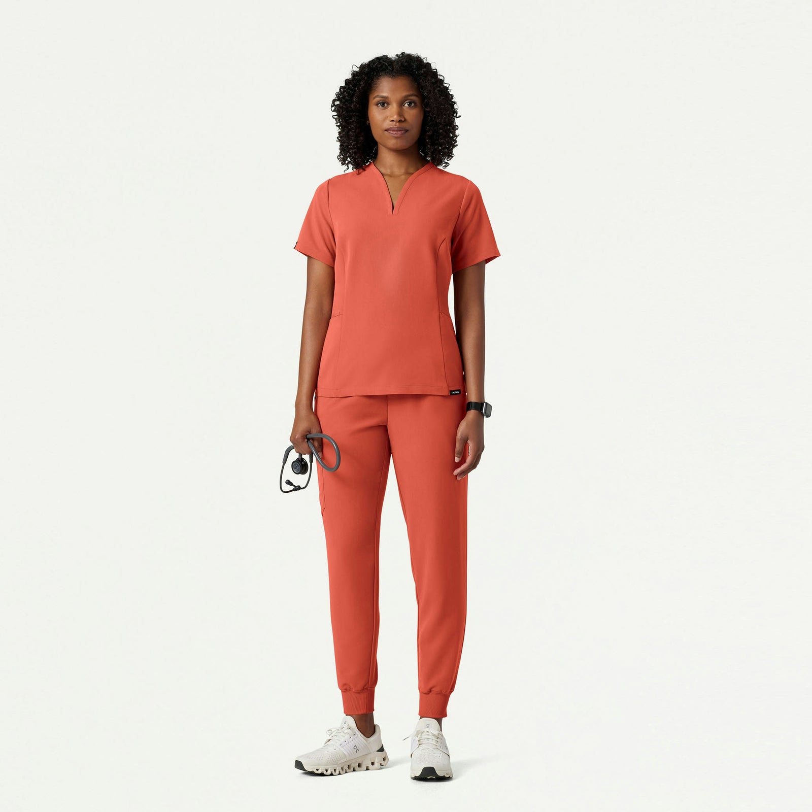 Silex Slim Knit-Waist Scrub Jogger - Terra - WOMEN'S PANTS - Jaanuu