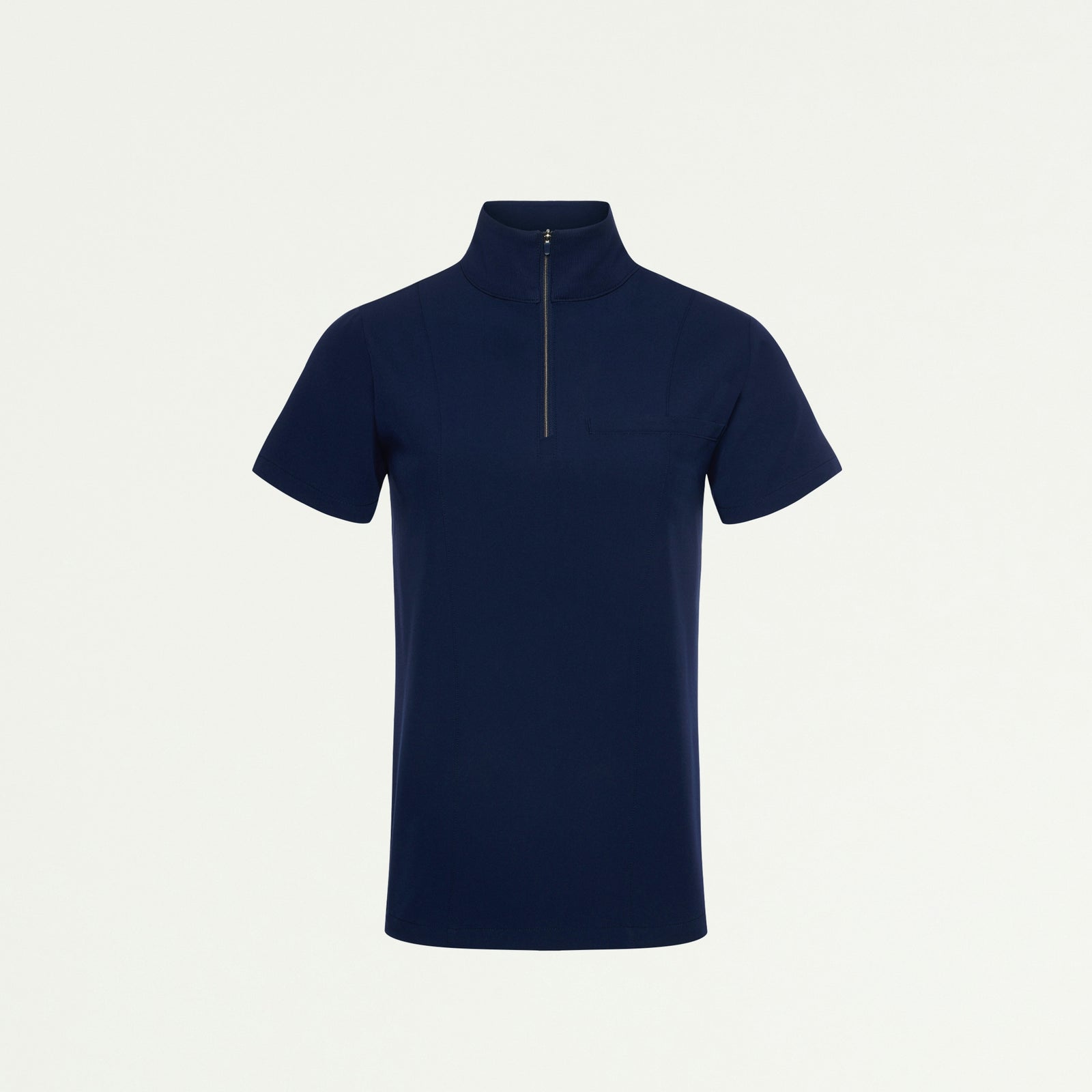 Nora Half-Zip Collared Scrub Top - Midnight Navy - WOMEN'S TOPS - Jaanuu