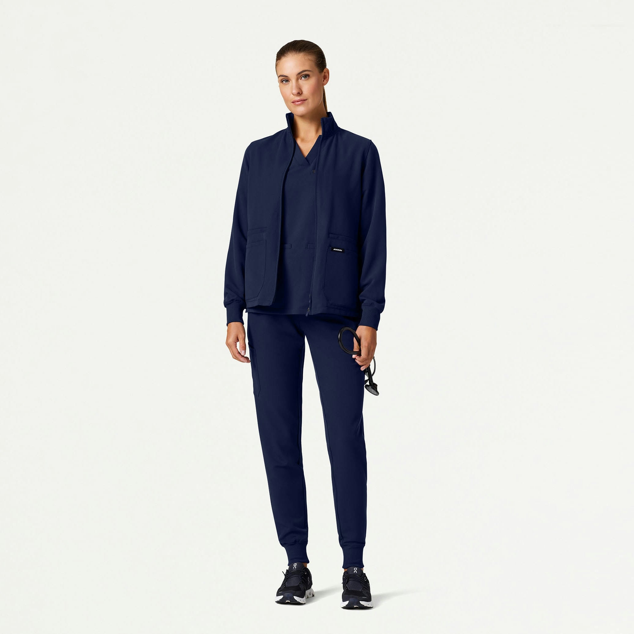 The Gia Jacket Scrub Set - Midnight Navy