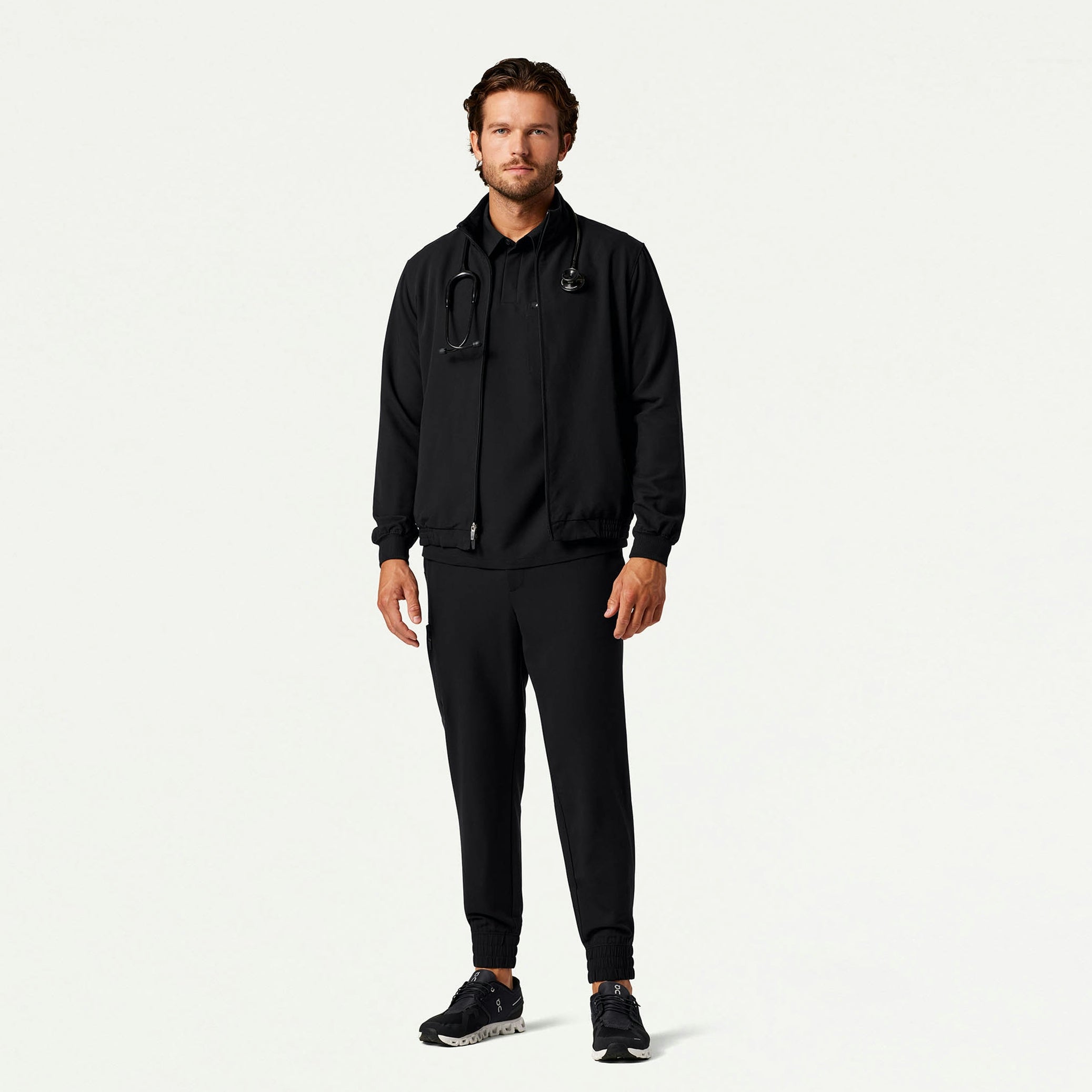 The Bentham Jacket Scrub Set - Black
