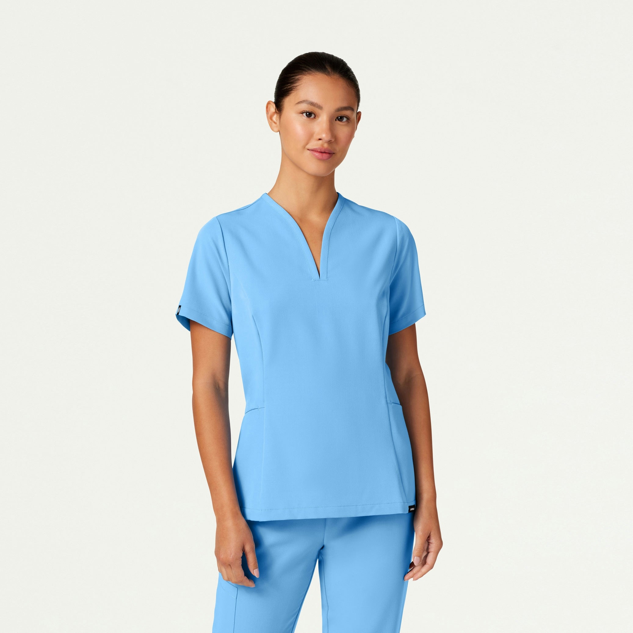 Calix Fit & Flare Scrub Top - Sky Blue - WOMEN'S TOPS - Jaanuu