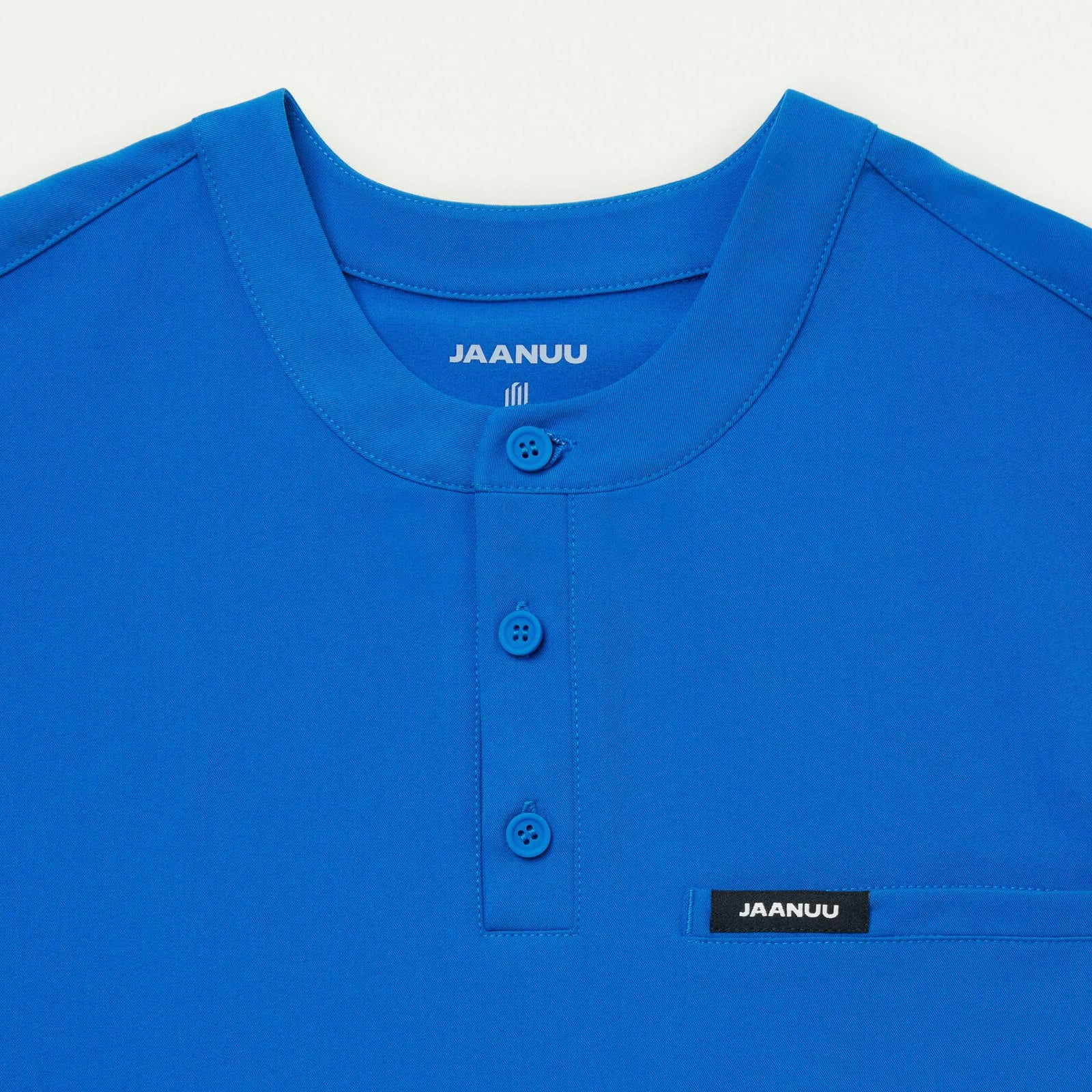 Reeve Henley Scrub Top - Royal Blue - MEN'S TOPS - Jaanuu