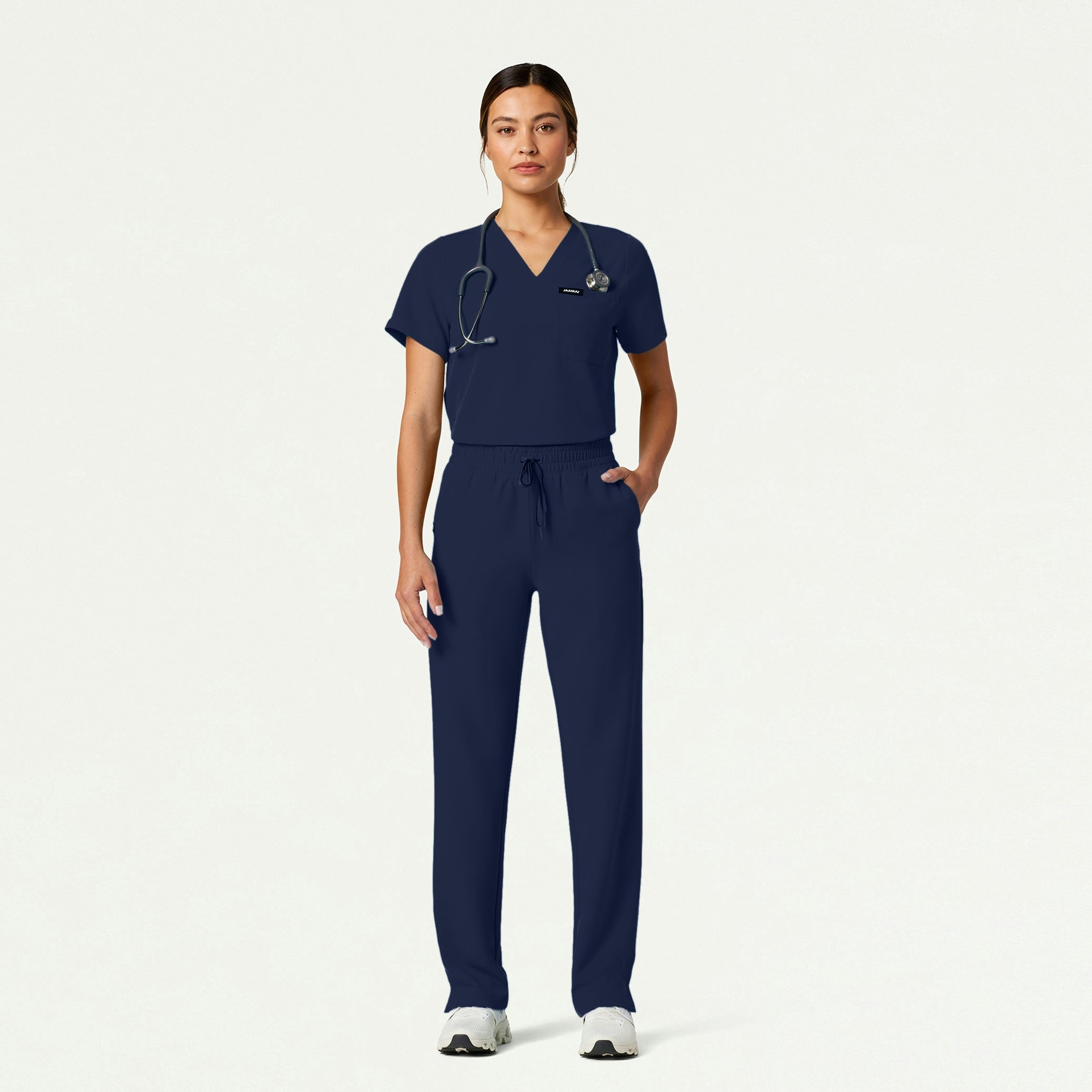 The Emma Essential Scrub Set - Midnight Navy