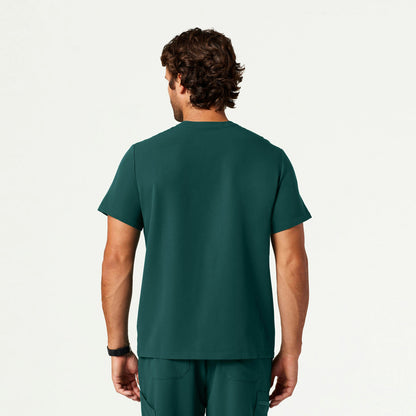 Reeve Henley Scrub Top - Midnight Green - MEN'S TOPS - Jaanuu