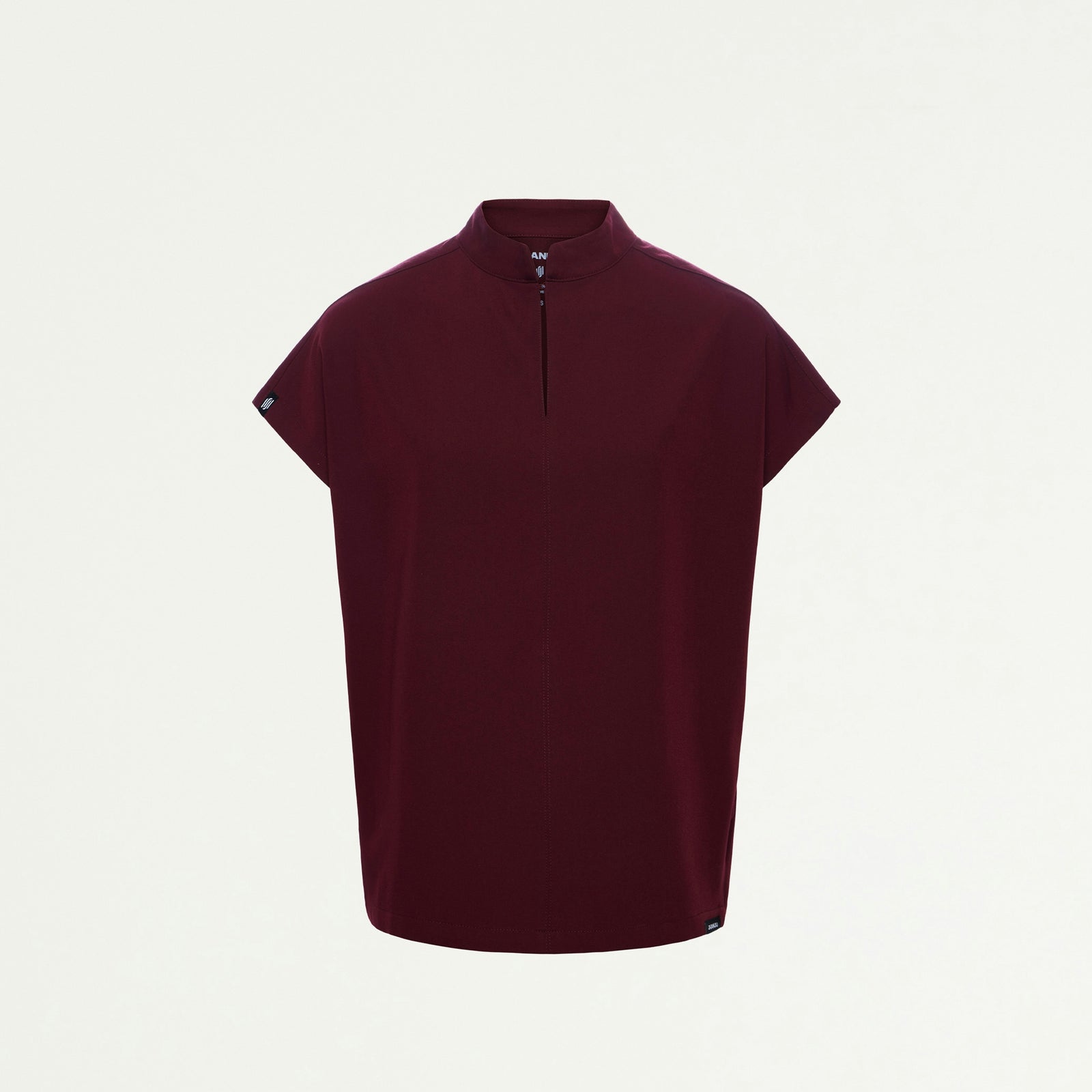 Aris Oversized 2-Pocket Scrub Top - Burgundy - WOMEN'S TOPS - Jaanuu
