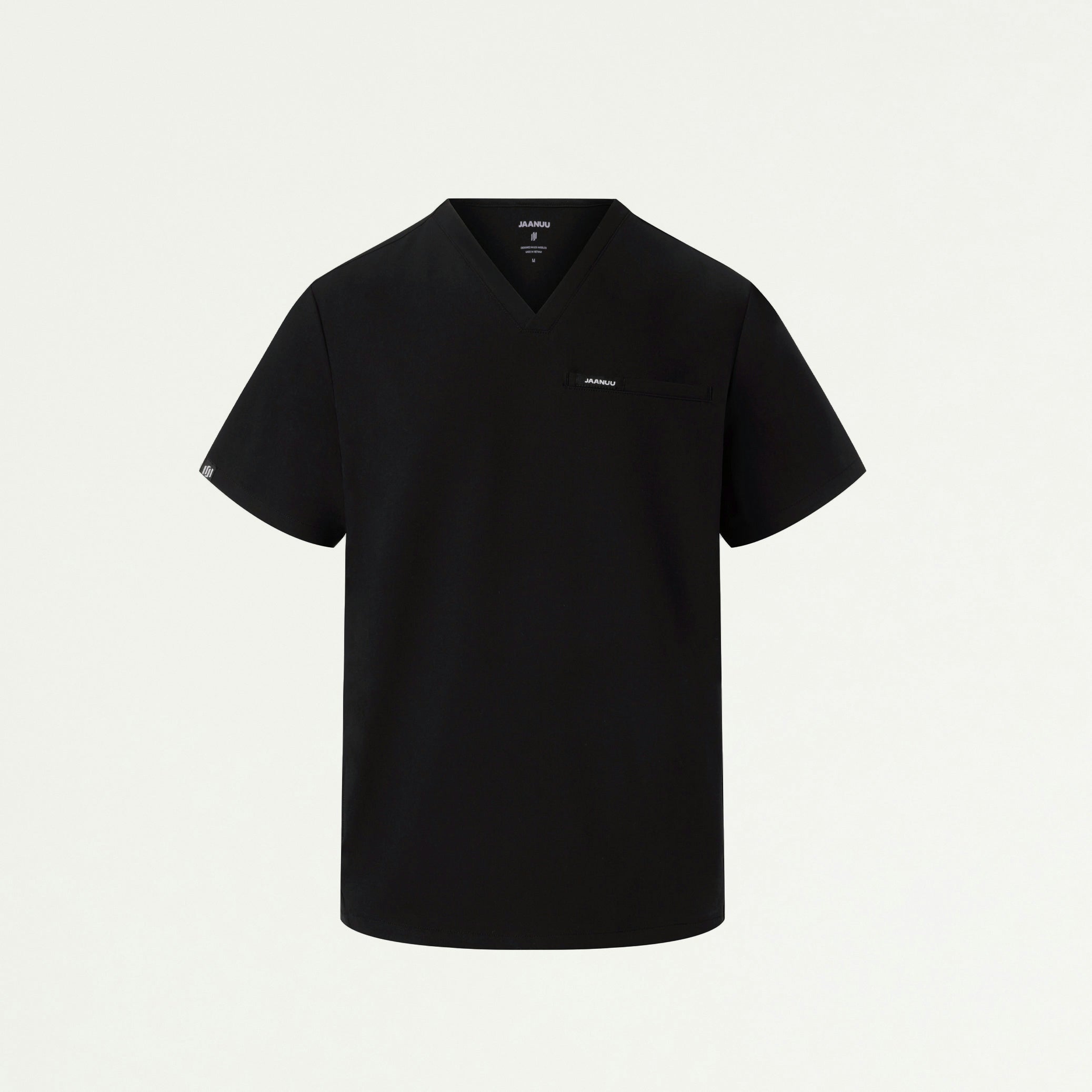 Platt 3-Pocket Scrub Top - Black - MEN'S TOPS - Jaanuu