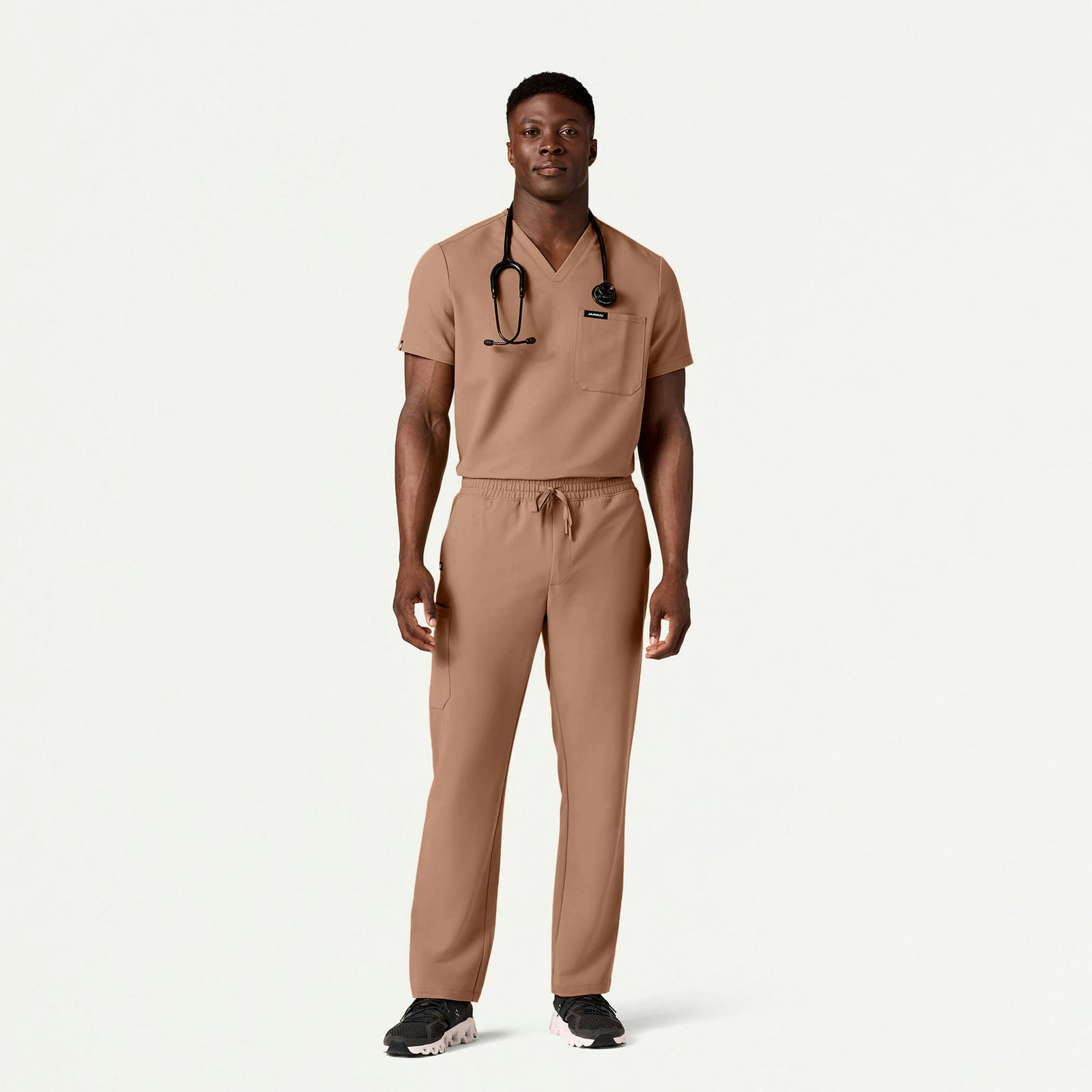 Holmes Everyday 1-Pocket Scrub Top - Clay - MEN'S TOPS - Jaanuu