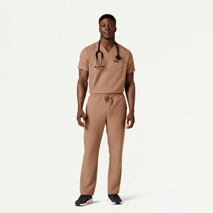 Holmes Everyday 1-Pocket Scrub Top - Clay - MEN'S TOPS - Jaanuu
