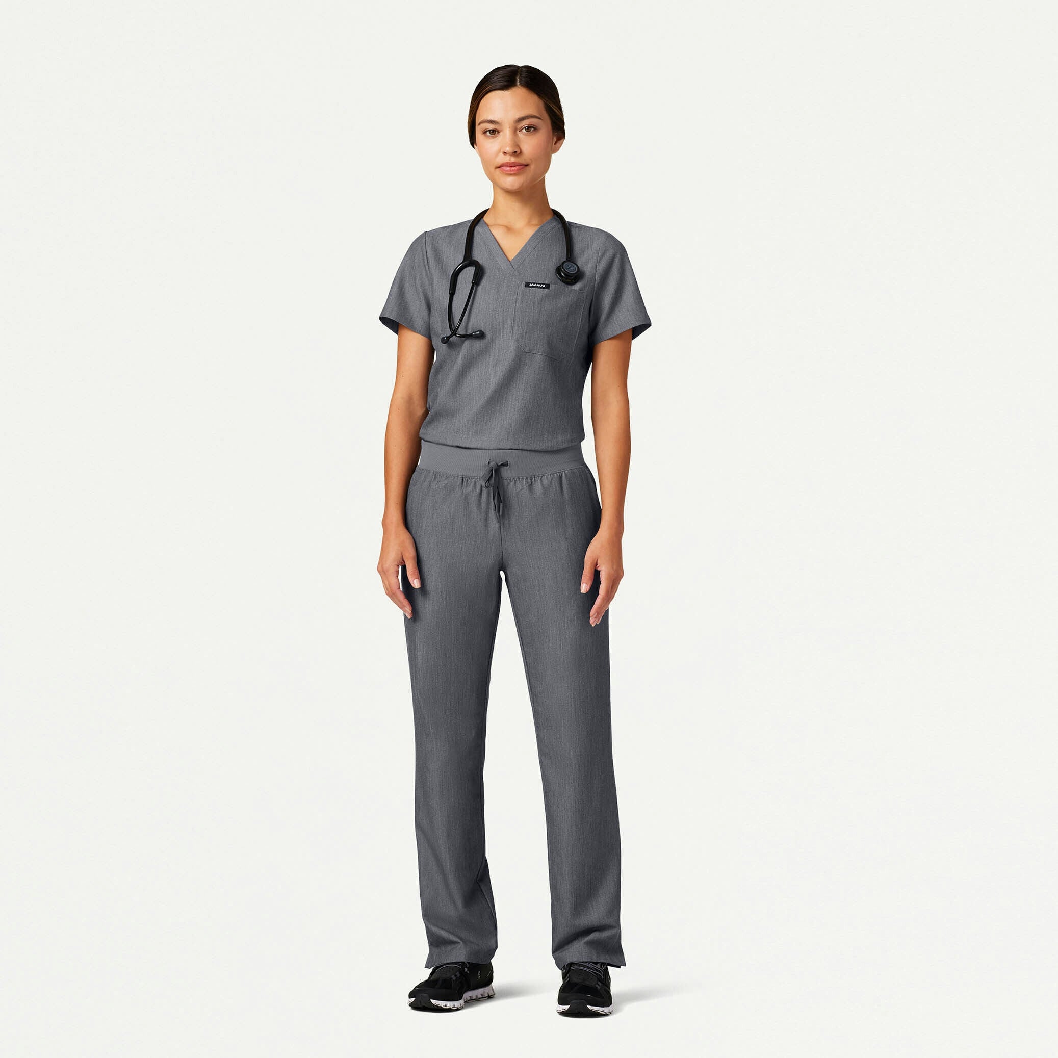 The Rodin Essential Scrub Set - Heather Gray