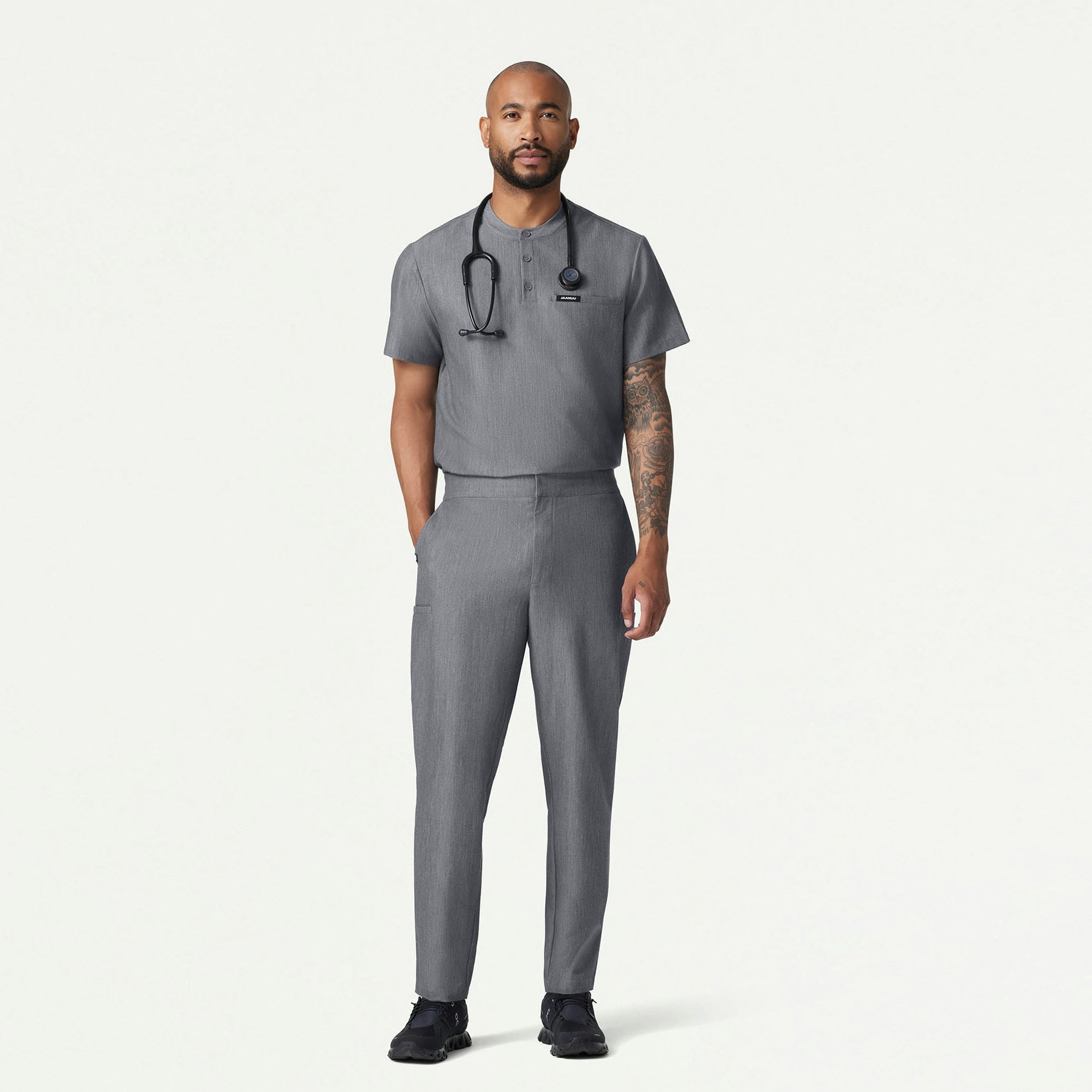 The Thom Essential Scrub Set - Heather Gray