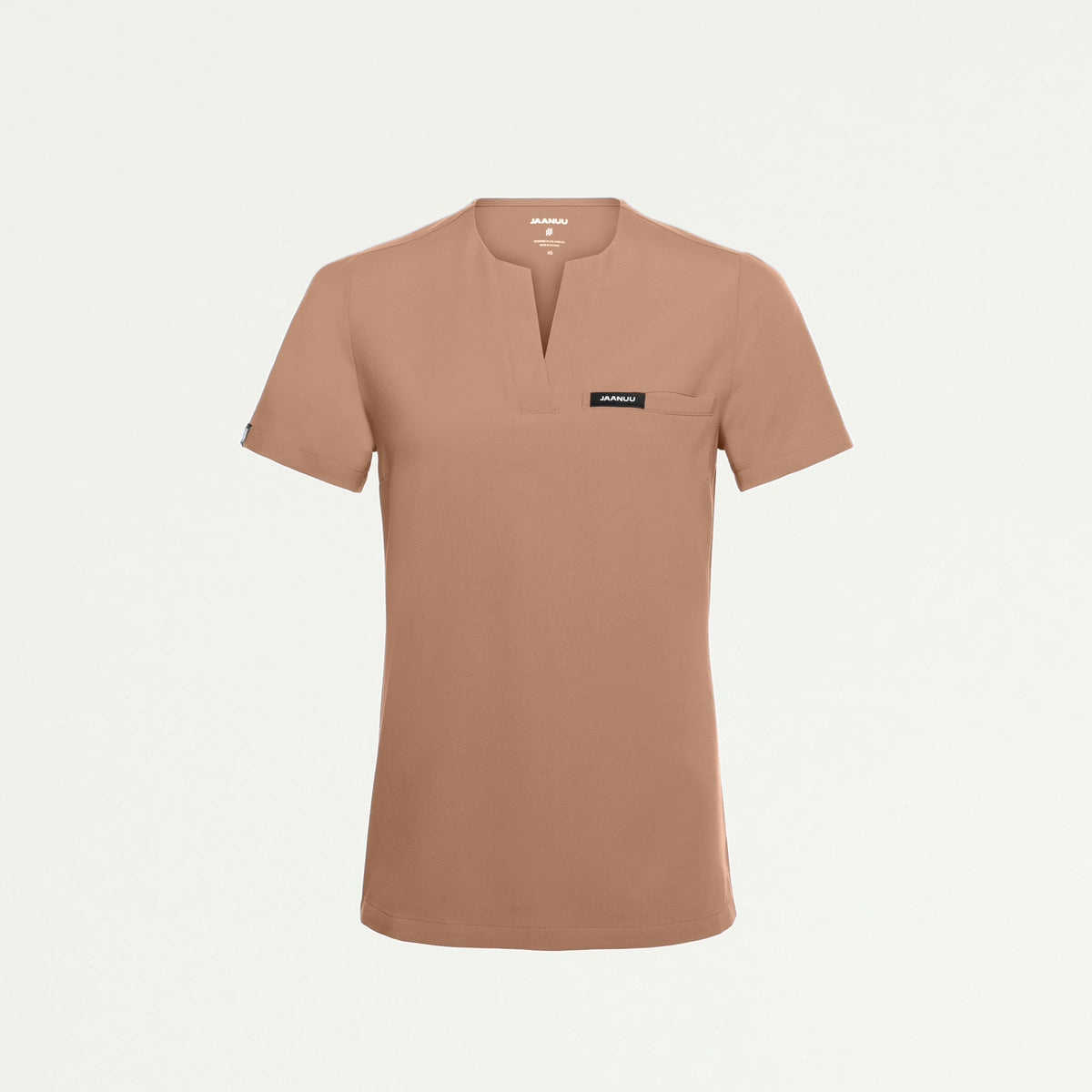 Andra Slim 1-Pocket Scrub Top - Clay - WOMEN'S TOPS - Jaanuu