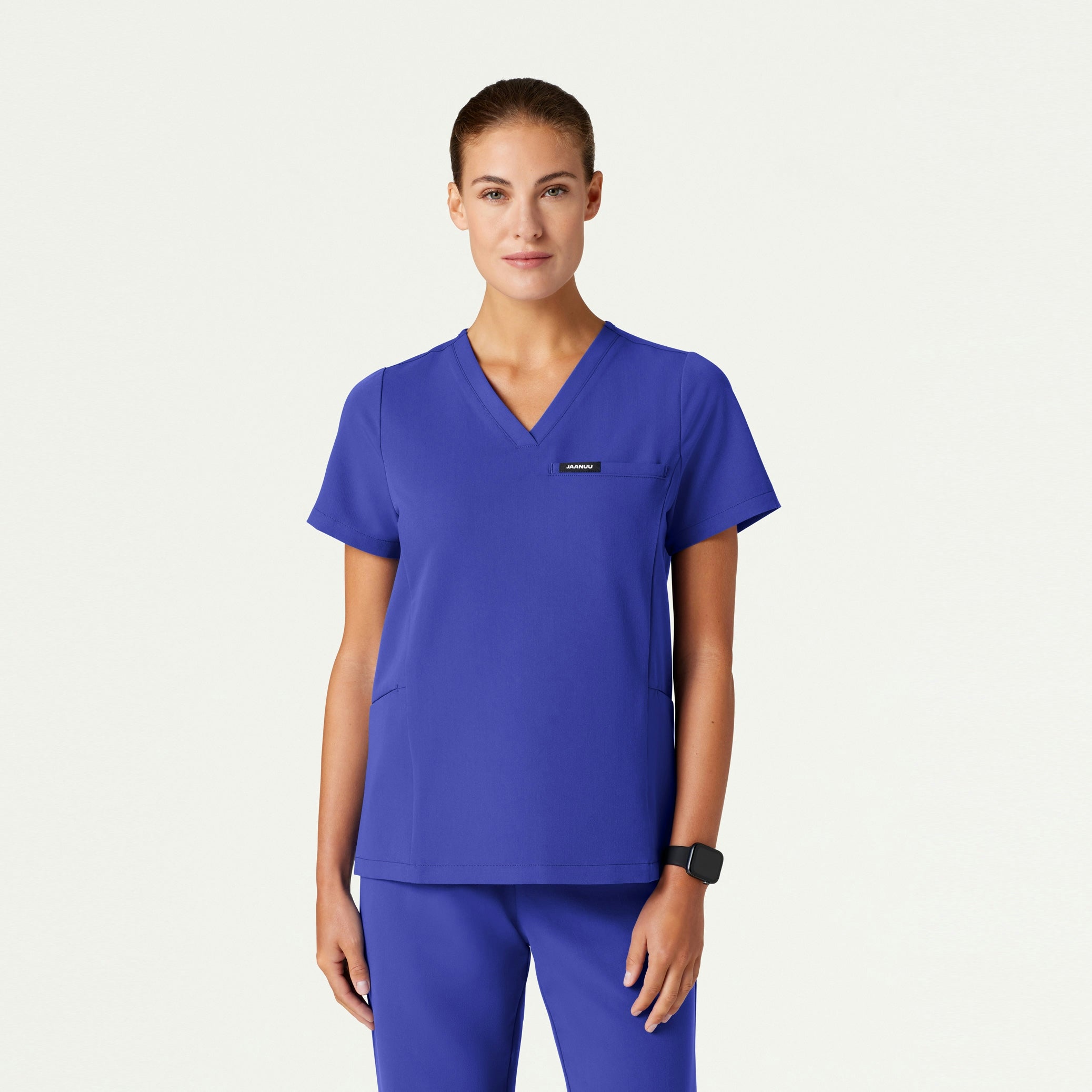 Magna 3-Pocket Scrub Top - Moon Blue - WOMEN'S TOPS - Jaanuu