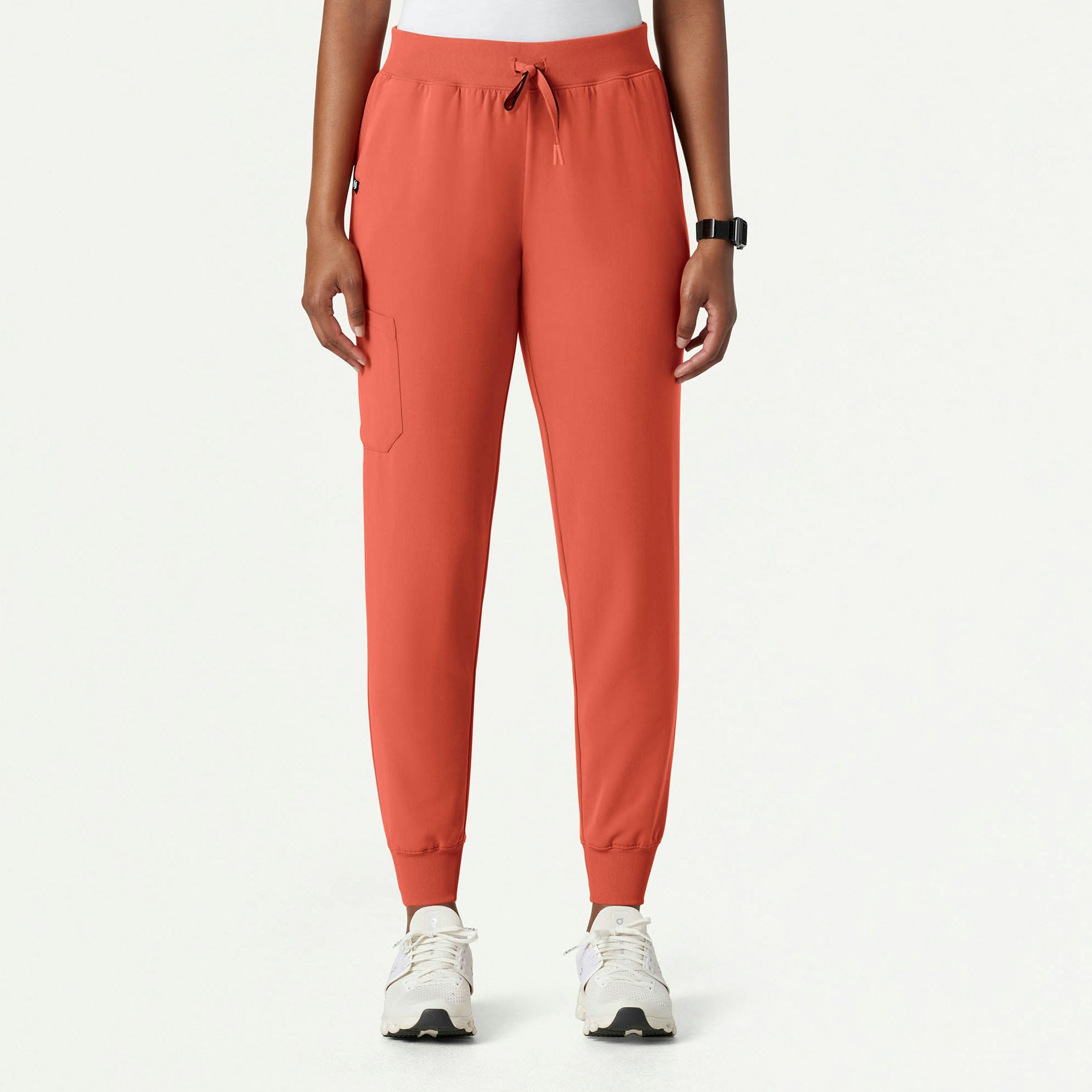 Silex Slim Knit-Waist Scrub Jogger - Terra - WOMEN'S PANTS - Jaanuu