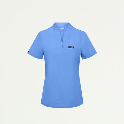 Serin Slim 1-Pocket Scrub Top - Ceil Blue - WOMEN'S TOPS - Jaanuu