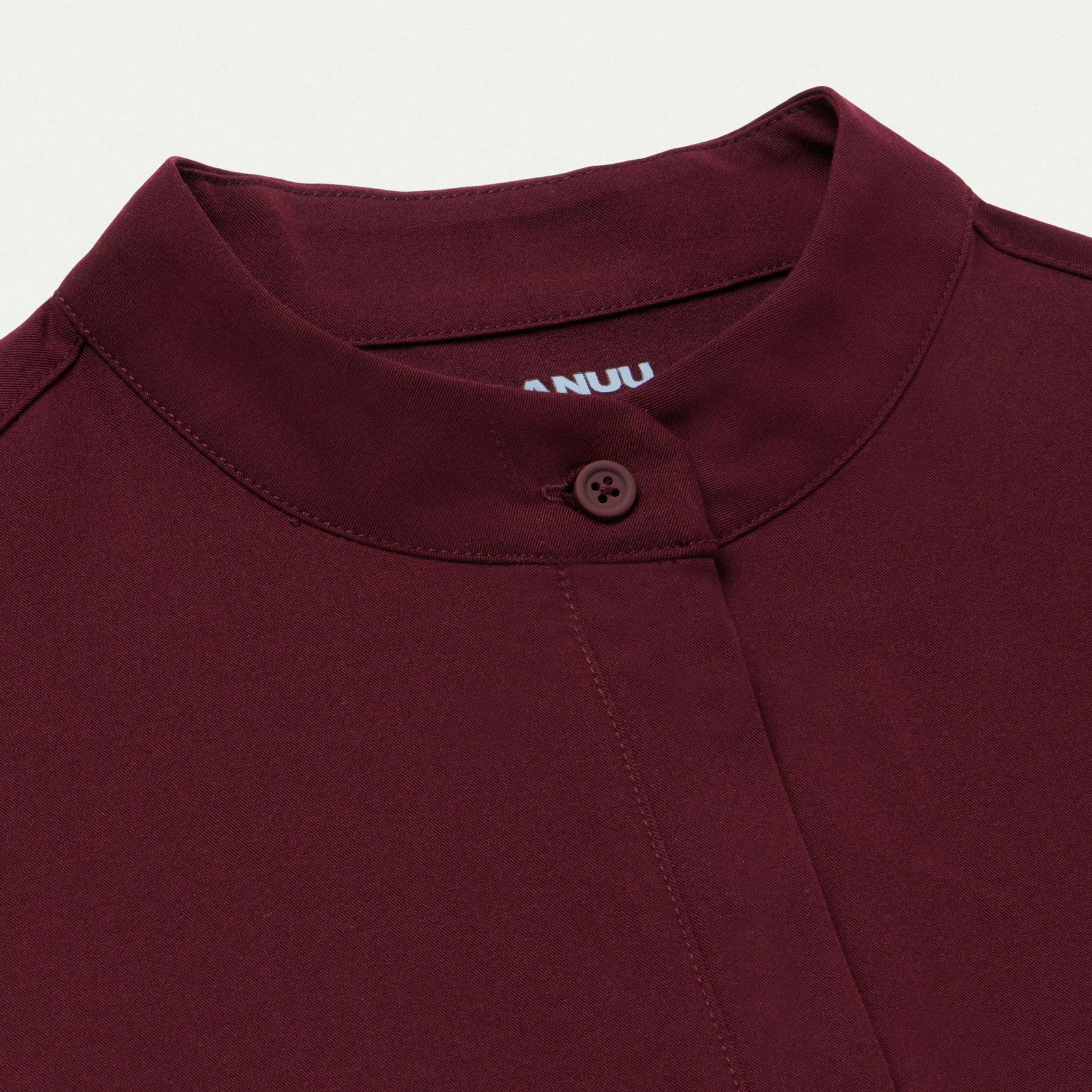 Savi Tuck-In Stand-Collar Scrub Top - Burgundy - WOMEN'S TOPS - Jaanuu