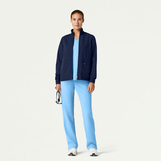 The Shea Jacket Scrub Set - Moon Blue