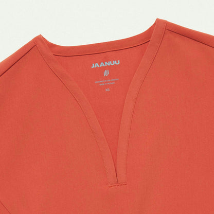 Calix Fit & Flare Scrub Top - Terra - WOMEN'S TOPS - Jaanuu