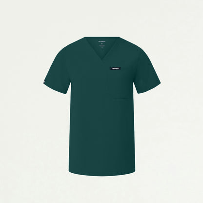 Rhena Essential 1-Pocket Scrub Top - Midnight Green - WOMEN'S TOPS - Jaanuu