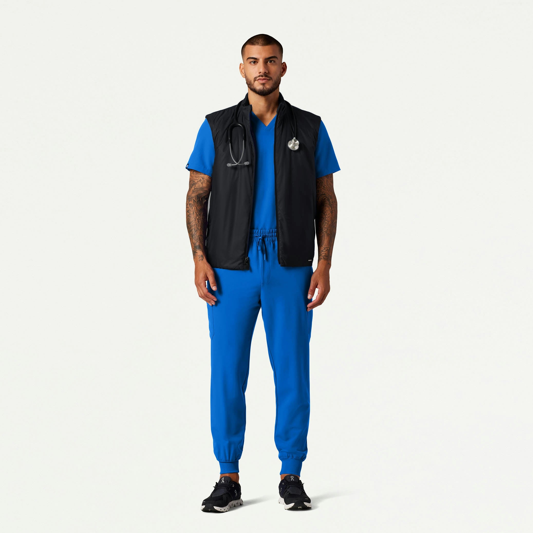 The Geiger Vest Scrub Set - Royal Blue