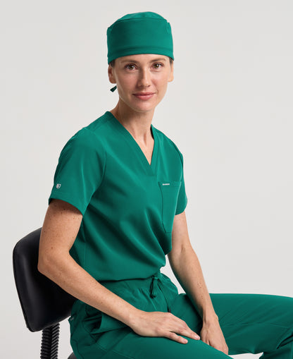 Jaanuu Classic Scrub Cap in Hunter Green, product photo 1 of 6